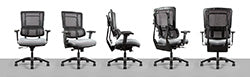 Vertical Black Mesh Back Chair with Shiny Black Base 1